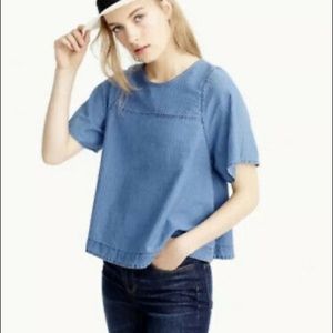 ❗️3/$12❗️ J.Crew chambray swing top